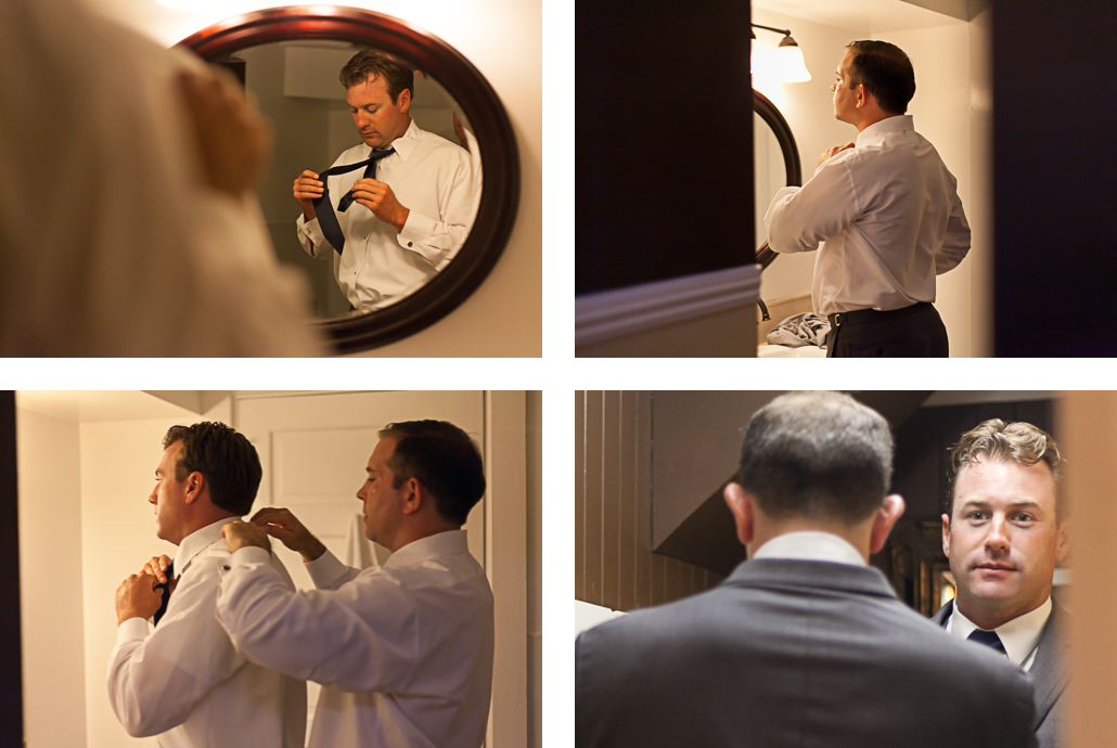 groom getting dressed