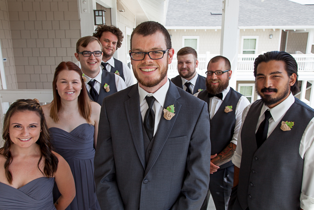 A group of people posing for a photo